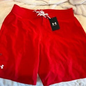 Under Armour Bright Red Athletic Shorts